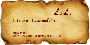 Linzer Ladomér névjegykártya